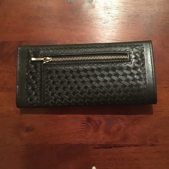 Vintage Hand Tooled Leather Clutch Wallet with Snap Clasp by Alejandro Yeo - New - Picture 6 of 11